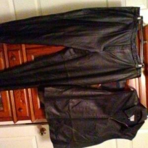 Leather pants/vest